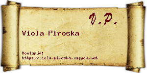 Viola Piroska névjegykártya